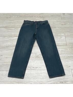 NEW WITH TAGS RELAXED FIT Bass Men's Blue Dirty Wash Jeans SIZE 32X30 $89